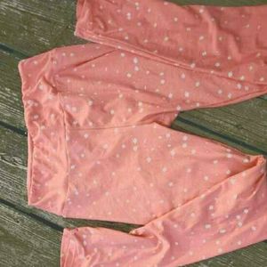 Pink floral leggings